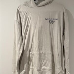 TALENTLESS Off-White Hoodie with Front Print